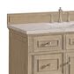James Martin Vanities Lorelai 48" Single Vanity in Whitewashed Oak with 3 cm Eternal Jasmine Pearl Quartz Top, , large