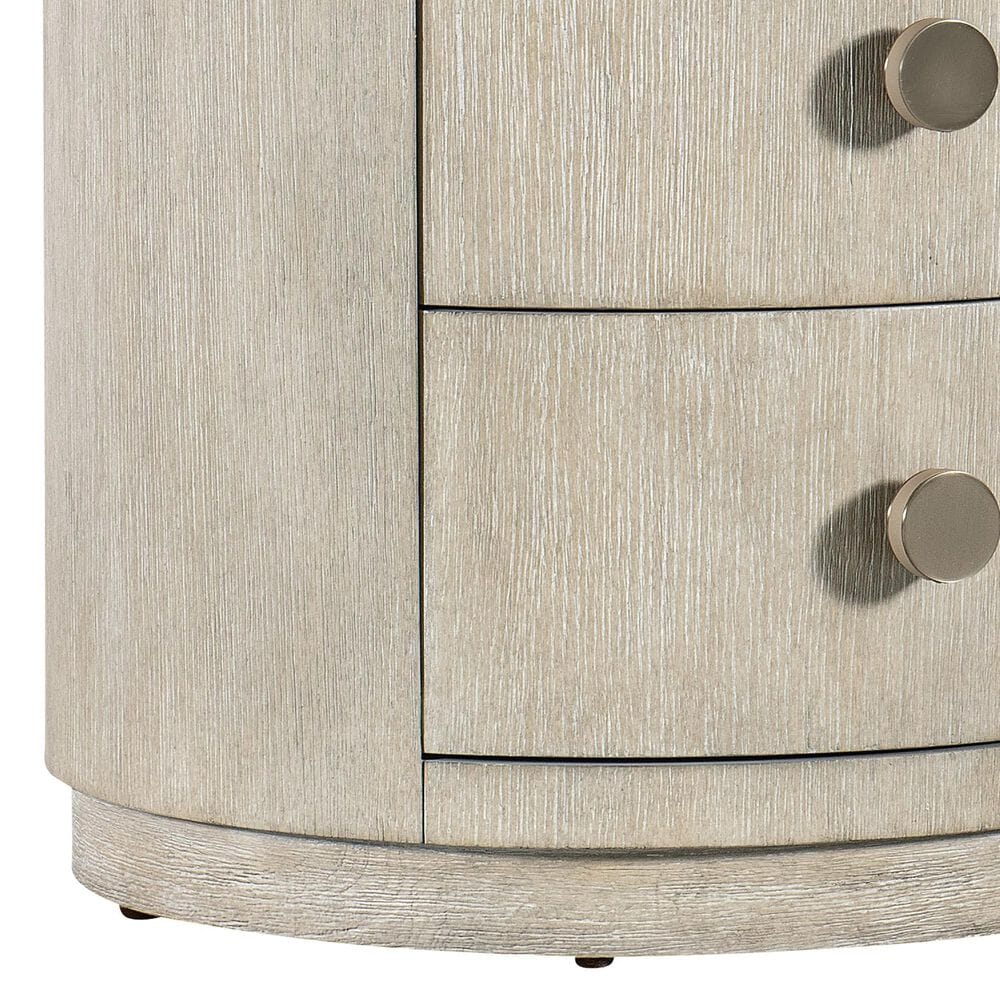 Hooker Furniture Modern Mood 3-Drawer Round Nightstand in Diamond and Pewter, , large