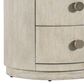 Hooker Furniture Modern Mood 3-Drawer Round Nightstand in Diamond and Pewter, , large