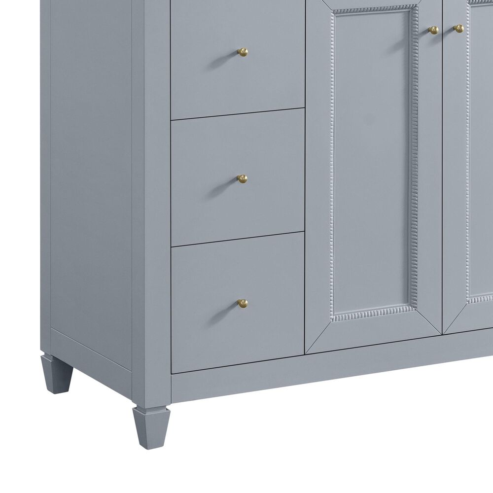 37B Claudine 48" Single Bathroom Vanity in Soft Blue with Glossy White Composite Stone Top and Backsplash, , large
