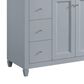 37B Claudine 48" Single Bathroom Vanity in Soft Blue with Glossy White Composite Stone Top and Backsplash, , large