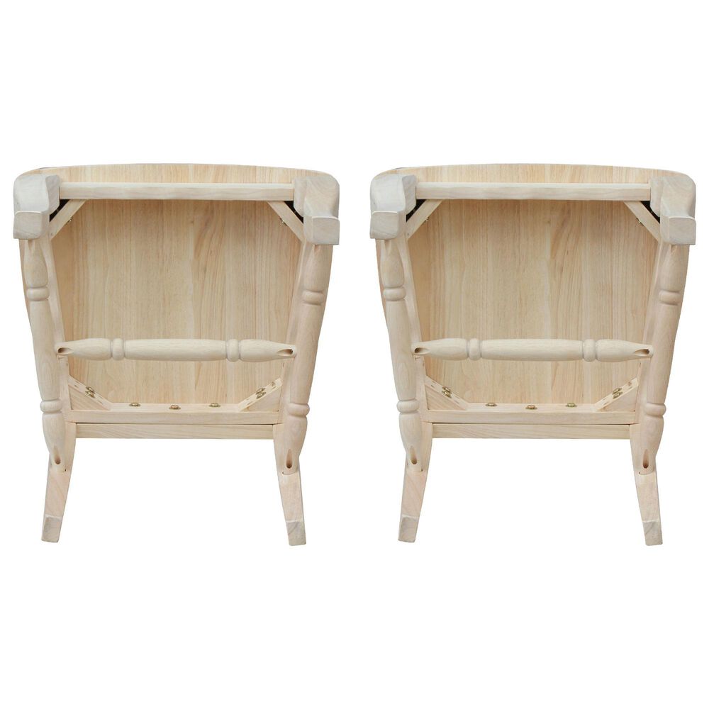 International Concepts Versailles Side Chair in Unfinished &#40;Set of 2&#41;, , large