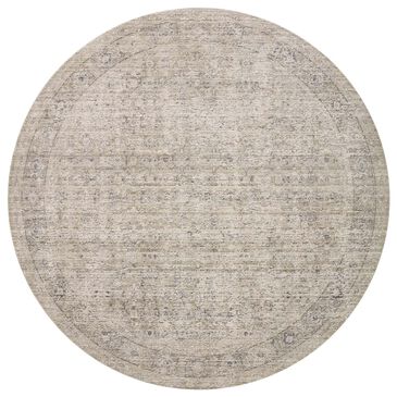 Amber Lewis x Loloi Alie 5"3" Round Taupe and Dove Area Rug, , large
