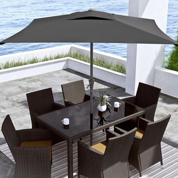 CorLiving Square Patio Umbrella in Black, , large