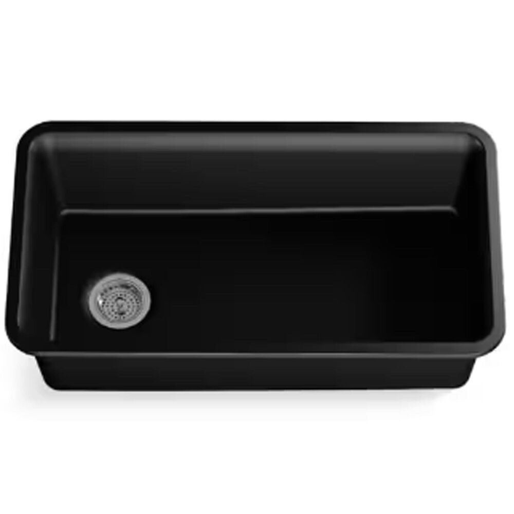 Kohler Cairn 33.5&quot; Single Bowl Sink in Matte Black, , large