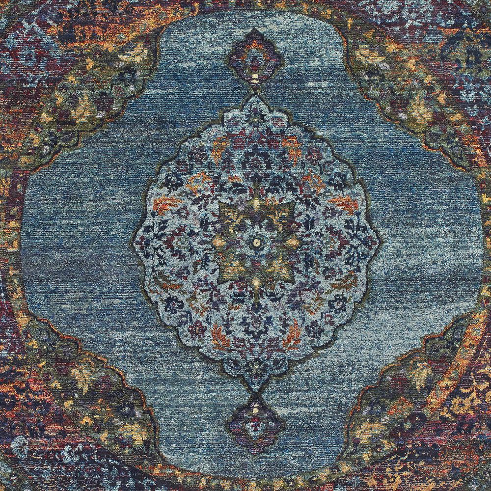 Oriental Weavers Andorra Blue 7&#39;10&quot; Round Area Rug, , large