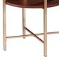 Southern Enterprises Ardmillan End Table in Brass/Tobacco/White, , large