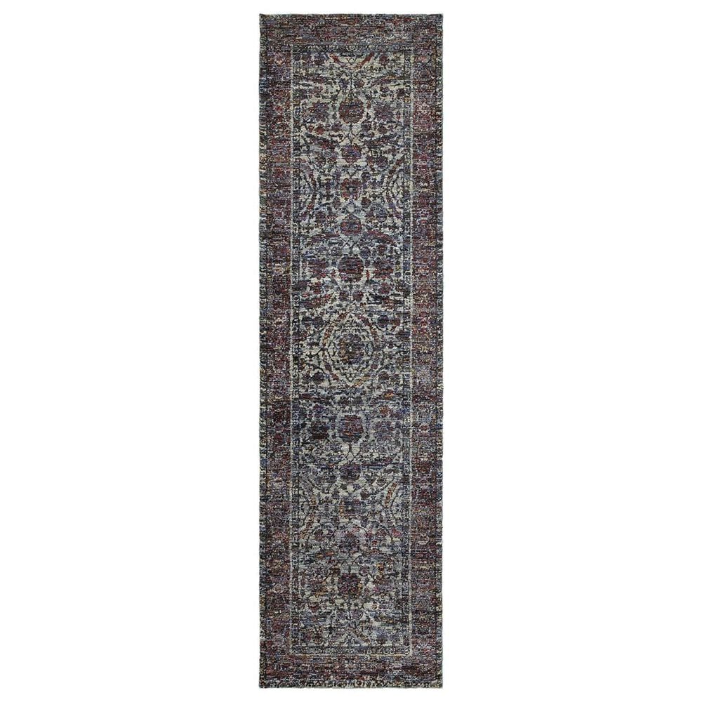 Oriental Weavers Andorra 6846B 2"6" x 12" Blue and Purple Runner, , large