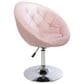 Impressions Vanity Antoinette Vanity Chair with Rose Gold Cushion in Stainless Steel, , large