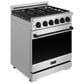 Thor Kitchen Gordon Ramsay 4.6 Cu. Ft. Professional Gas Range with Black Handle Kit in Stainless Steel, , large
