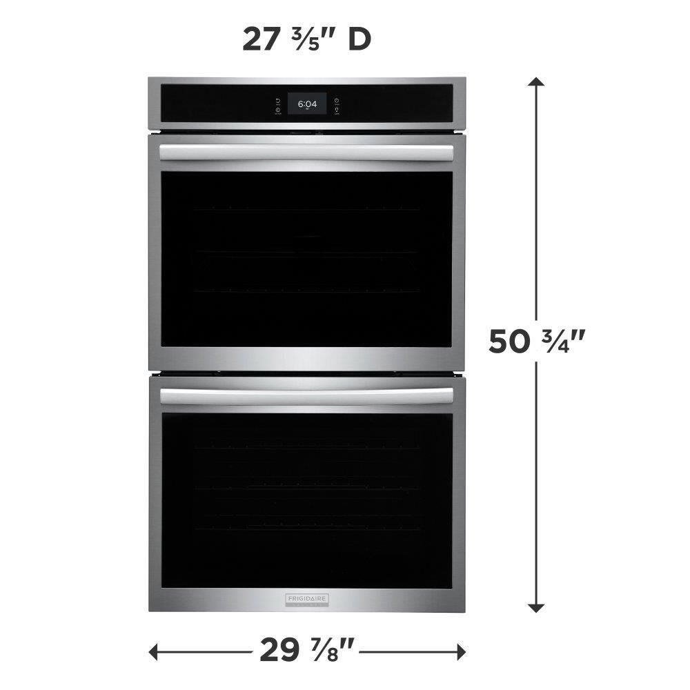 Frigidaire Gallery 30" Double Wall Oven with Stone Baked Pizza in Stainless Steel, , large