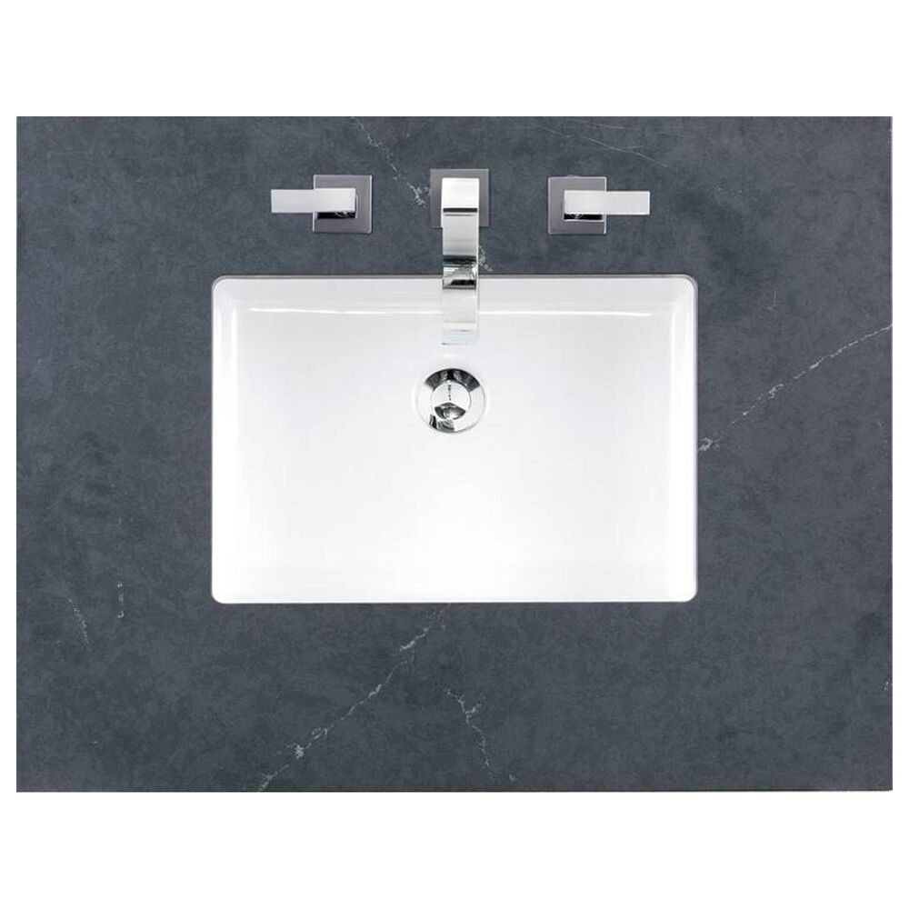 James Martin Vanities Brittany 36" Single Bathroom Vanity in Saddle Brown with 3 cm Charcoal Soapstone Quartz Top and Rectangular Sink, , large