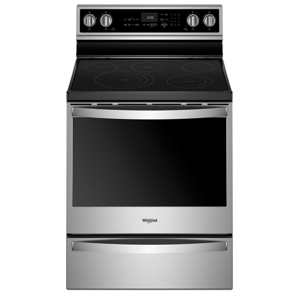 Whirlpool 30" Free-Standing Electric Range with Convection in Fingerprint Stainless, , large