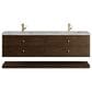 James Martin Allamari 72" Double Bathroom Vanity in Sable with Single Hole 3 cm Victorian Silver Silestone Top and Rectangular Sinks, , large