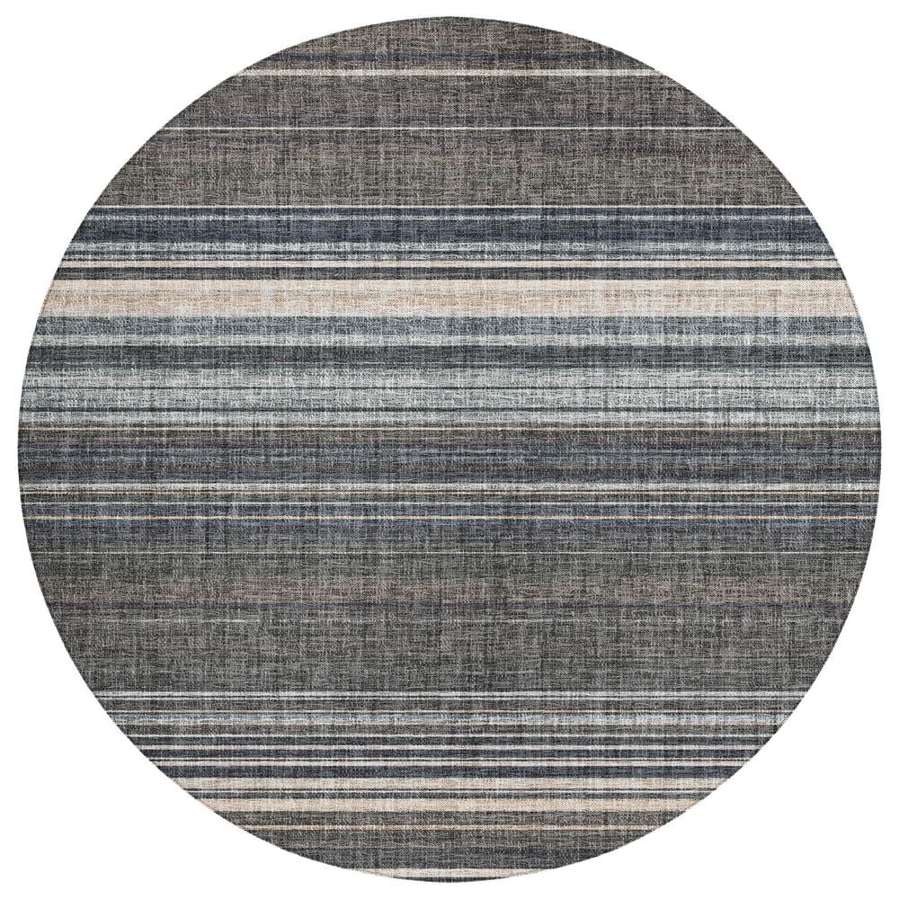 Dalyn Rug Company Portico PO2 Chocolate 8" Round Area Rug, , large