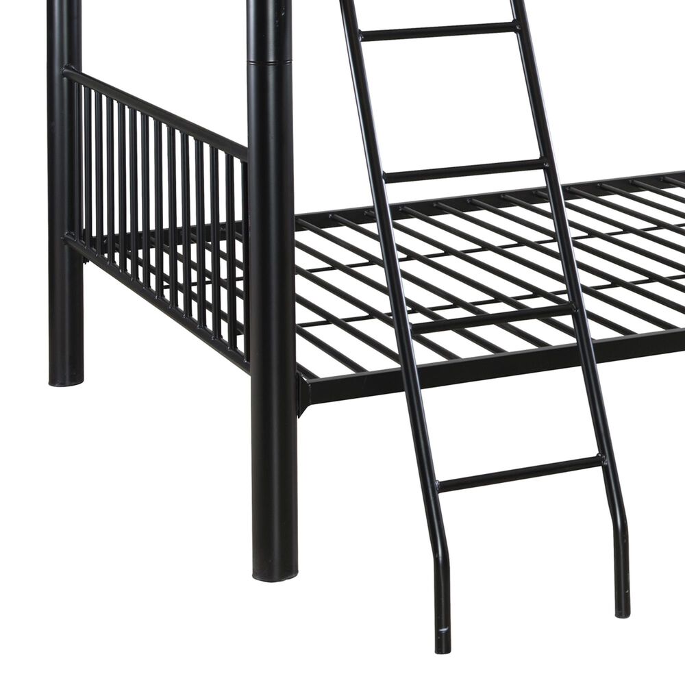 Linon Home Decor Heavy Full Over Full Bunk Bed in Black, , large