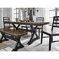 Ashley Wildenauer Dining Table in Deep Brown and Satin Black - Table Only, , large