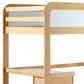 Walker Edison Adyn Twin Loft Bunk Bed with Desk in Natural Pine, , large