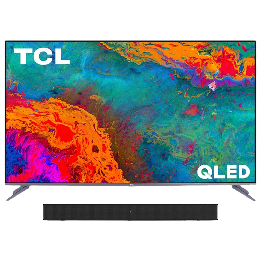 TCL 50" Class 5 Series QLED 4K UHD Smart Roku TV with Alto 3 2.0 Channel Sound Bar in Black, , large