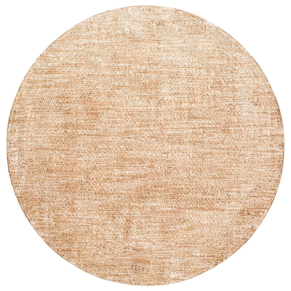 Surya Masterpiece MPC-2323 Light Beige, Beige and Brown 5"3" Round Area Rug, , large