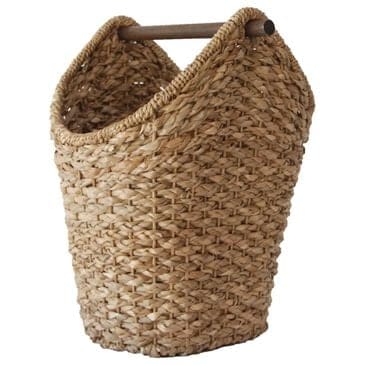 Creative Coop Braided Bankuan Toilet Paper Basket with Wood Handle in Natural, , large