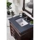 James Martin Vanities Brittany 30" Single Bathroom Vanity in Burnished Mahogany with 3 cm Charcoal Soapstone Quartz Top and Rectangle Sink, , large