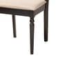Baxton Studio Renaud Side Chair with Sand Cushion in Espresso Brown (Set of 4), , large