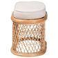 bali & pari Ladonna Ottoman Footstool with Natural Rattan in Neutral, , large