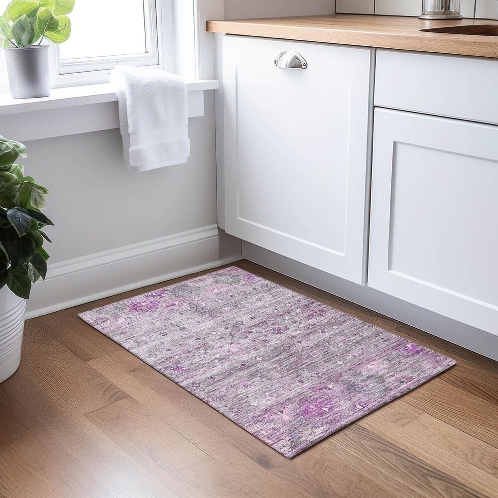 Dalyn Rug Company Karaj KJ5 2&#39;6&quot; x 3&#39;10&quot; Purple Indoor/Outdoor Area Rug, , large
