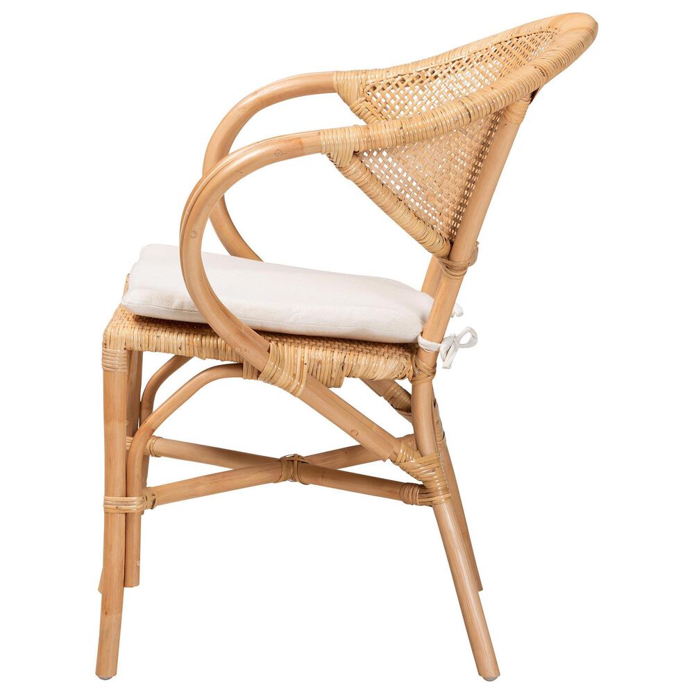 Baxton Studio Varick Arm Chair in Natural Brown, , large