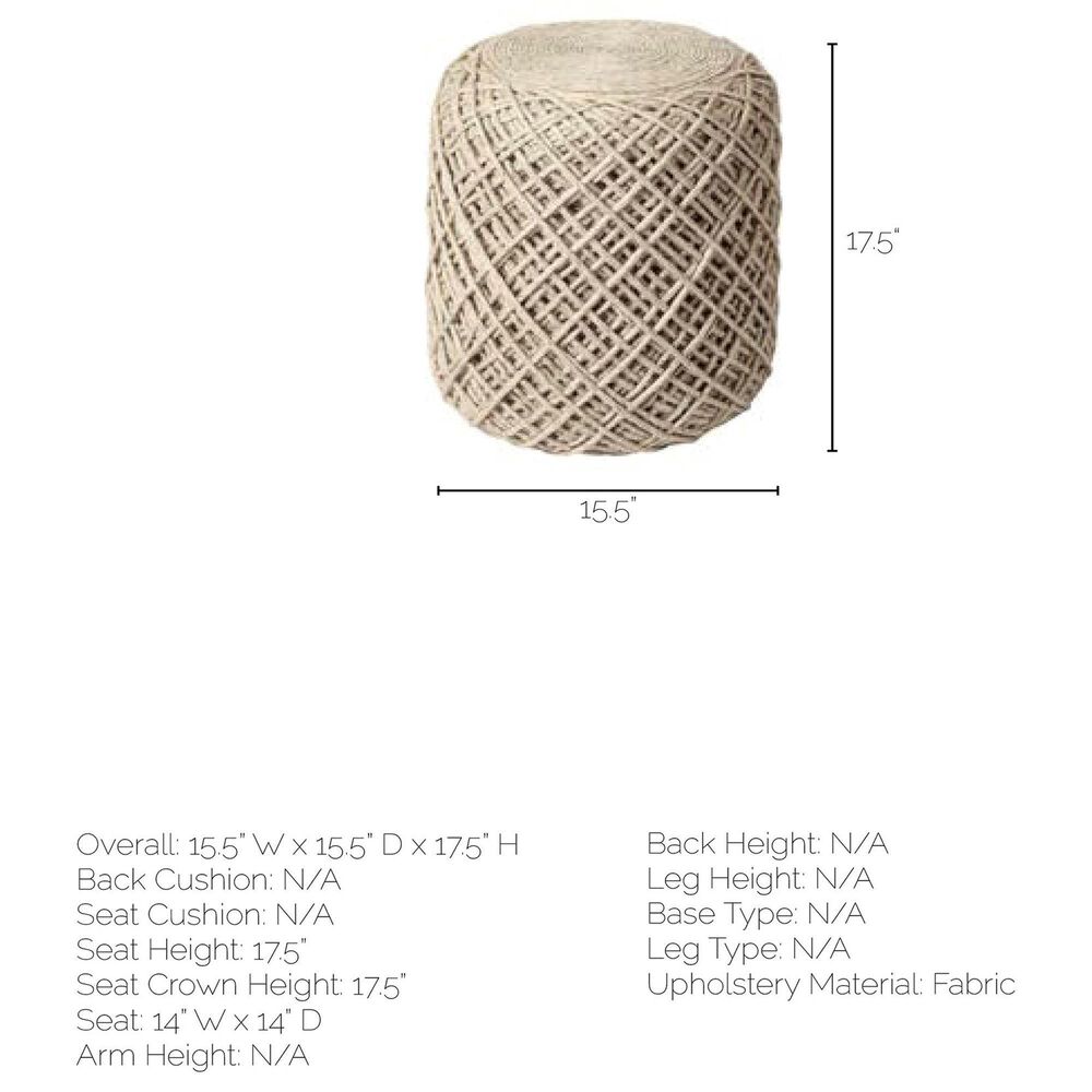 Mercana Allium Pouf in Oatmeal, , large