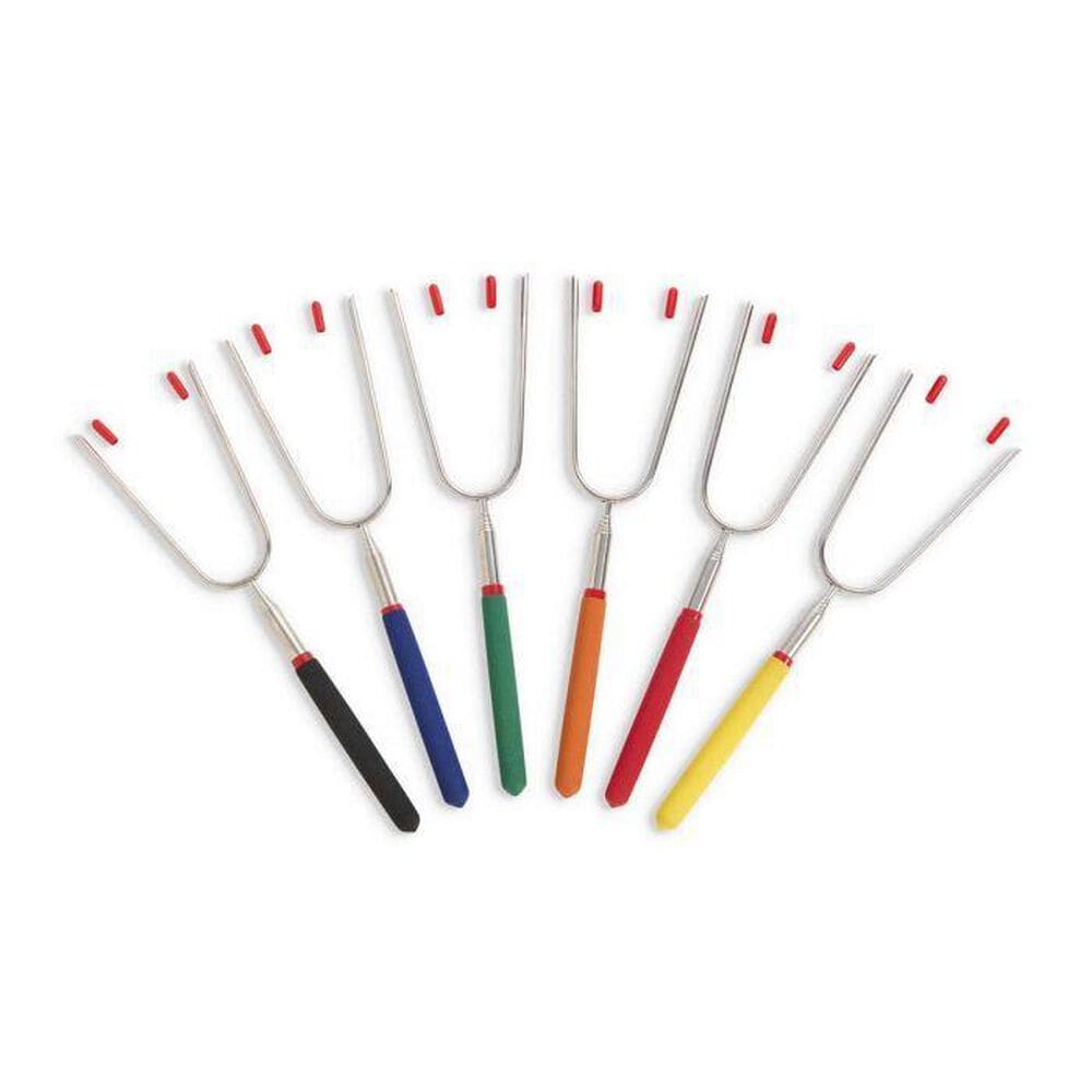 HIC Kitchen Extendable Roasting Forks in Multicolor (Set of 6), , large