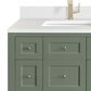 James Martin Vanities Breckenridge 72" Double Bathroom Vanity in Smokey Celadon with Single Hole 3 cm White Zeus Quartz Top and Rectangular Sinks, , large