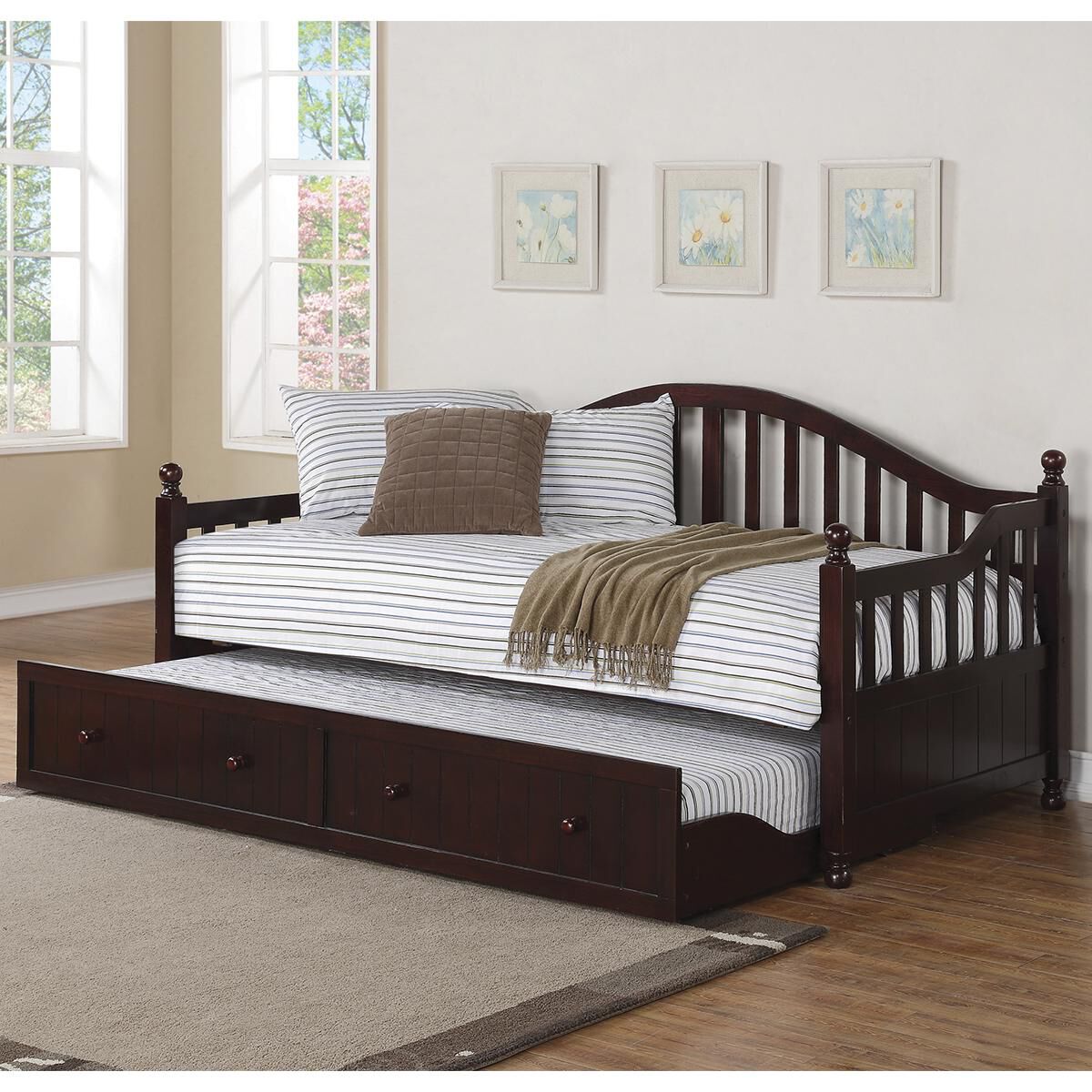 Pacific Landing Twin Daybed with Trundle in Cappuccino NFM