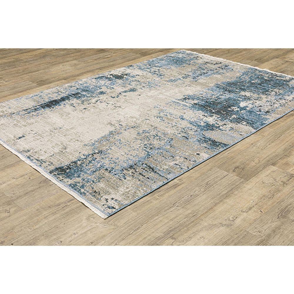 Oriental Weavers Bauer Abstract 9&#39;10&quot; x 12&#39;10&quot; Blue Area Rug, , large