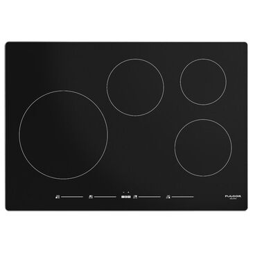 Fulgor Milano 30" Induction Cooktop with Brushed Aluminum Trim in Black, , large