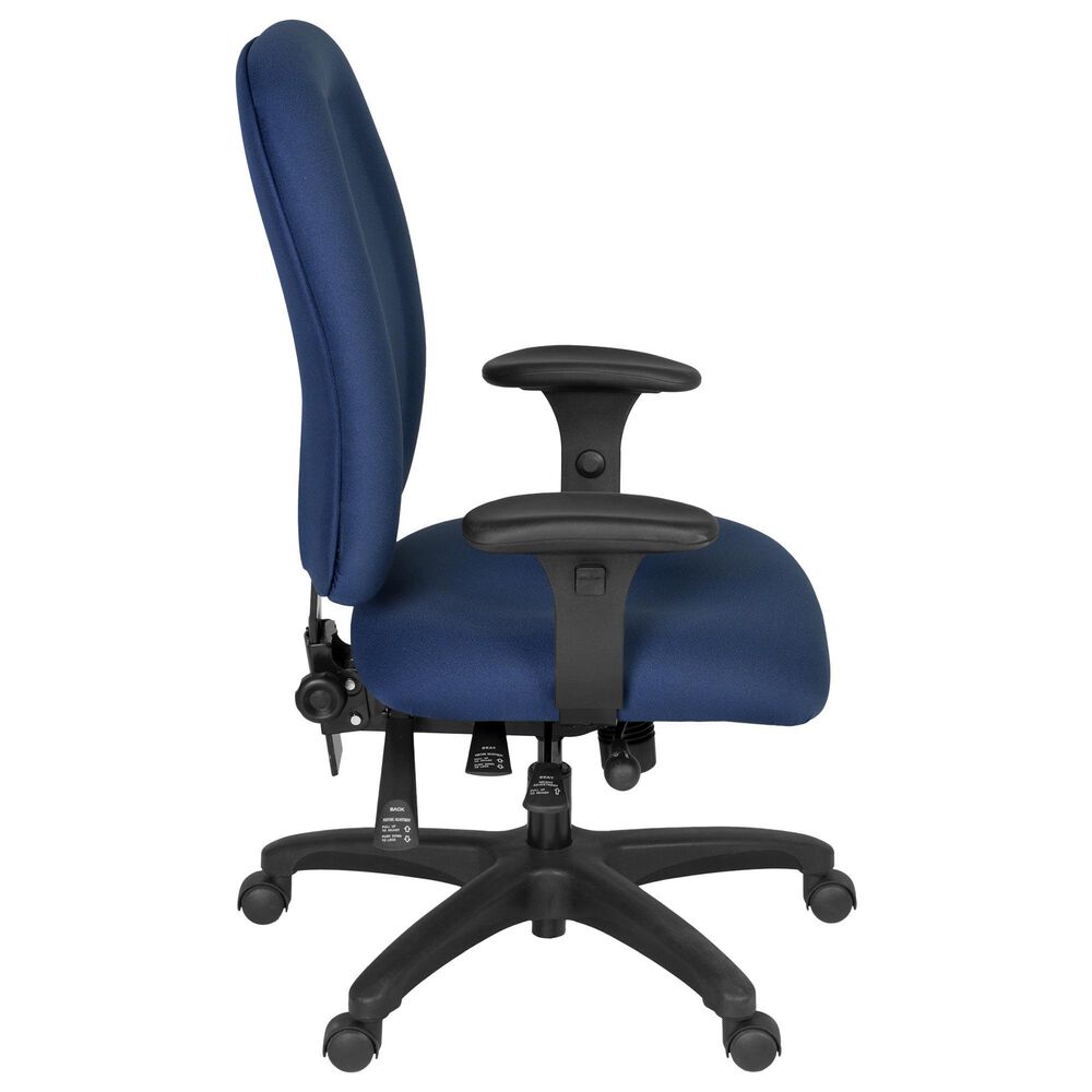 Regency Global Sourcing Comfort Series Multifunctional Swivel Computer Task Chair in Navy Blue, , large