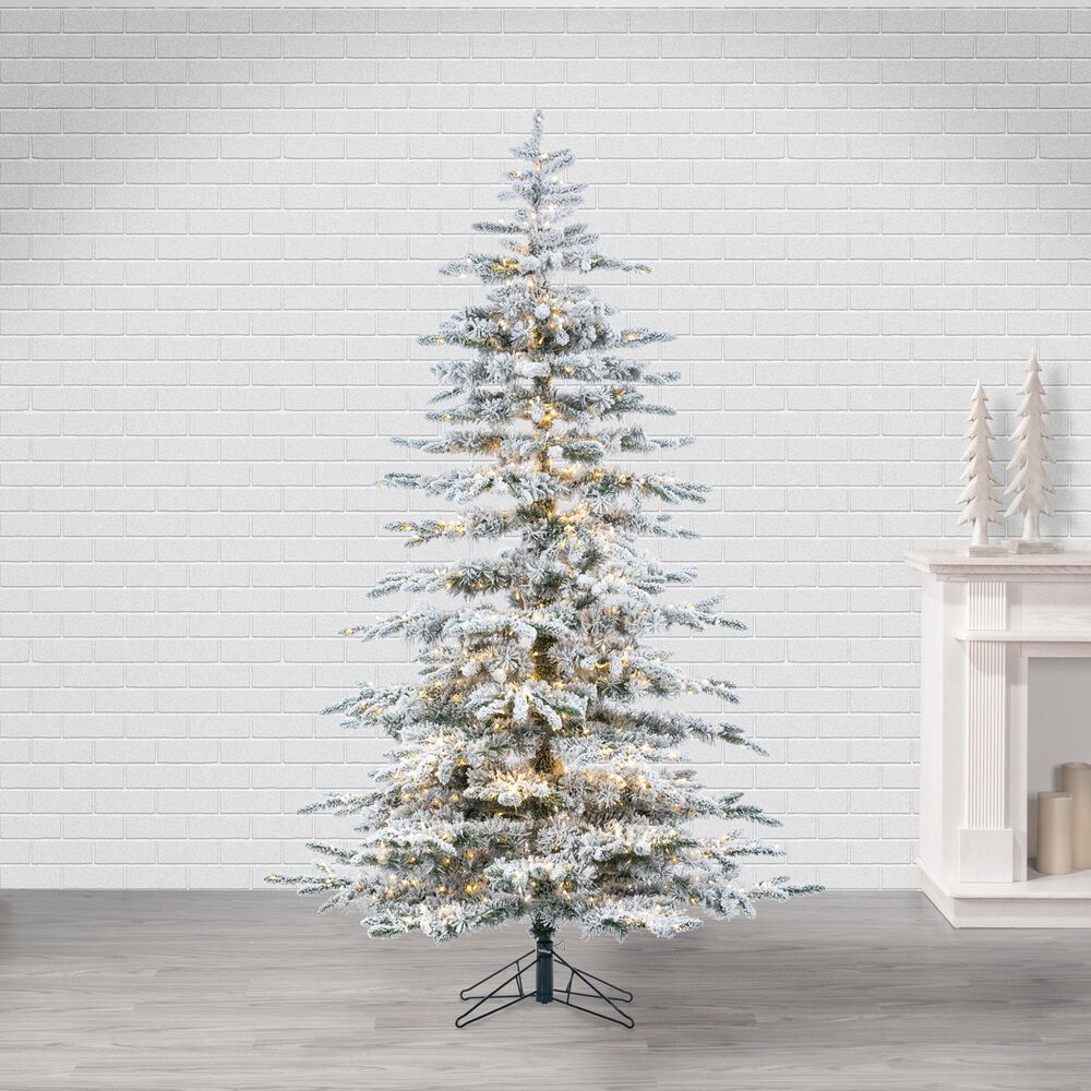 The Gerson Company 9&#39; Pre-Lit Mountain Pine Christmas Tree in Green, , large