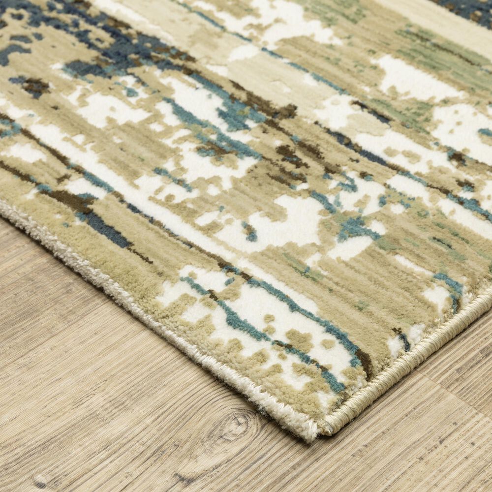 Oriental Weavers Reed RE02A 9&#39;10&quot; x 12&#39;10&quot; Beige and Blue Area Rug, , large