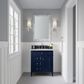 James Martin Vanities Brittany 30" Single Bathroom Vanity in Victory Blue with 3 cm Victorian Silver Quartz Top and Rectangular Sink, , large