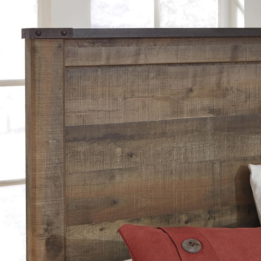Ashley Trinell 4-Piece Full Storage Bedroom Set in Brown, , large