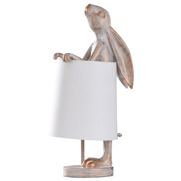 Flair Industries Rabbit Figurine Lamp in White Washed Light Copper, , large