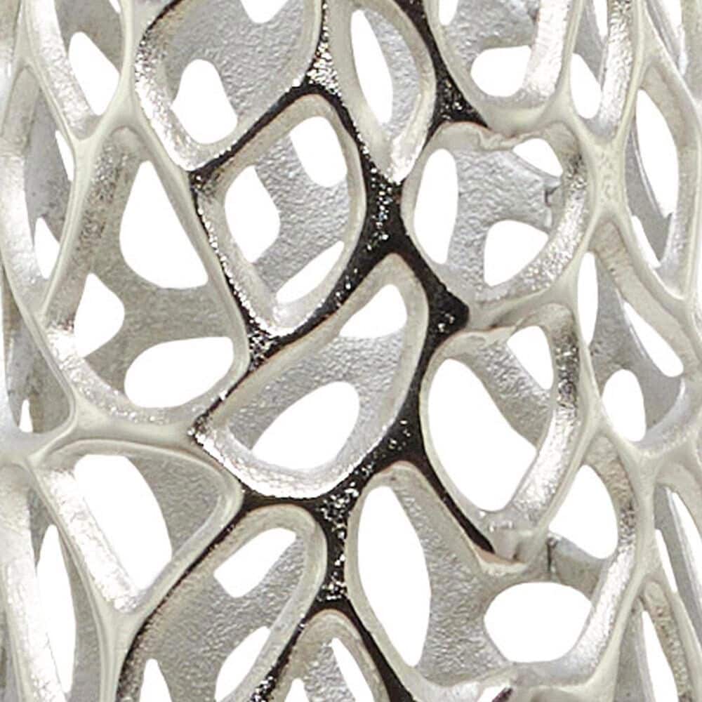 Maple and Jade 45&quot; Cutout Coral Decorative Vase in Satin Silver, , large