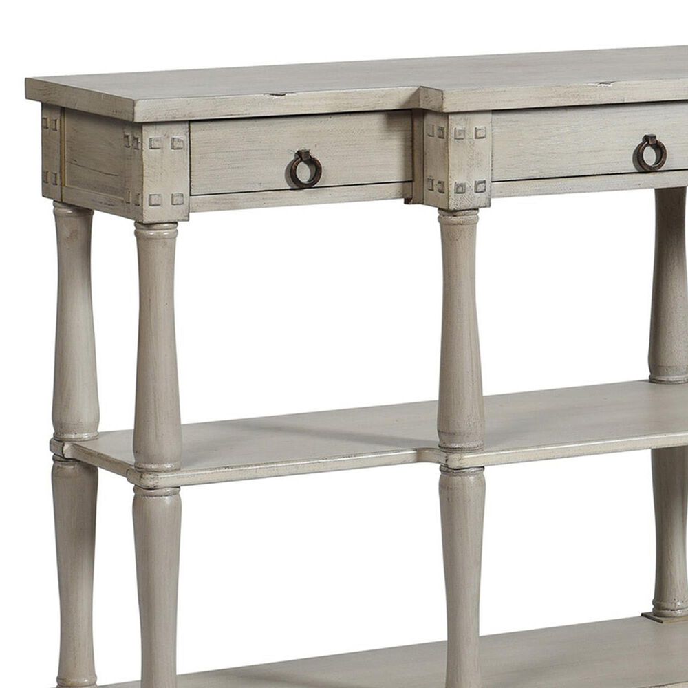 Stylecraft Lamps Inc Wilshire Breakfront Longboard Table in Distressed Light Gray, , large