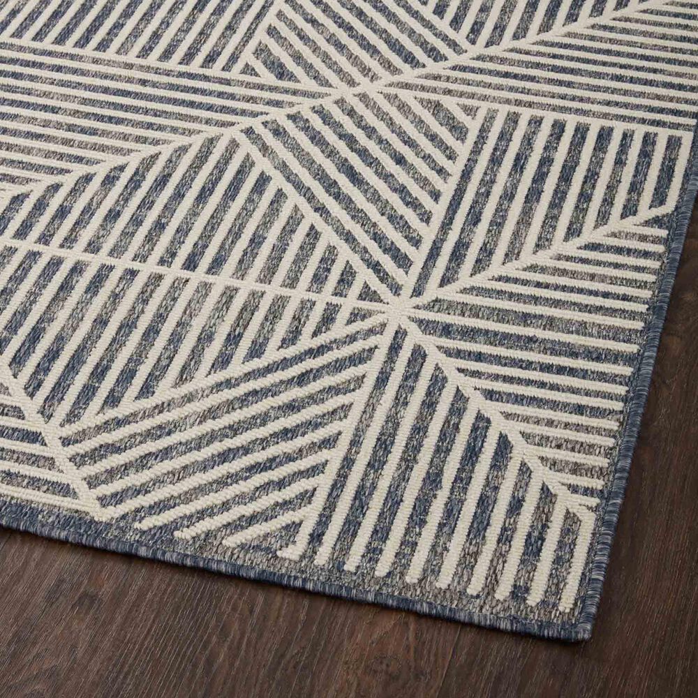 Loloi II Rainier RAI-03 2&#39;2&quot; x 3&#39;9&quot; Denim and Ivory Indoor/Outdoor Area Performance Rug, , large