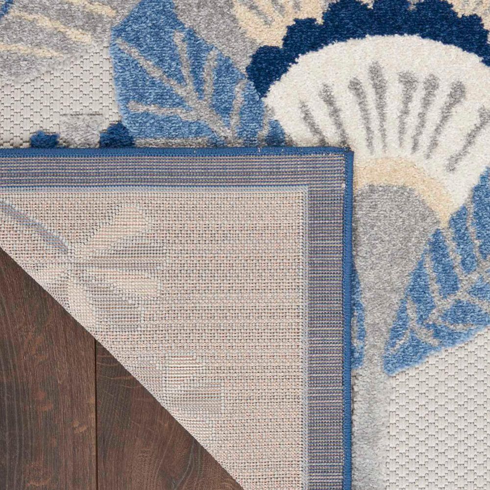 Nourison Aloha ALH25 12&#39; x 15&#39; Blue and Grey Indoor/Outdoor Area Rug, , large