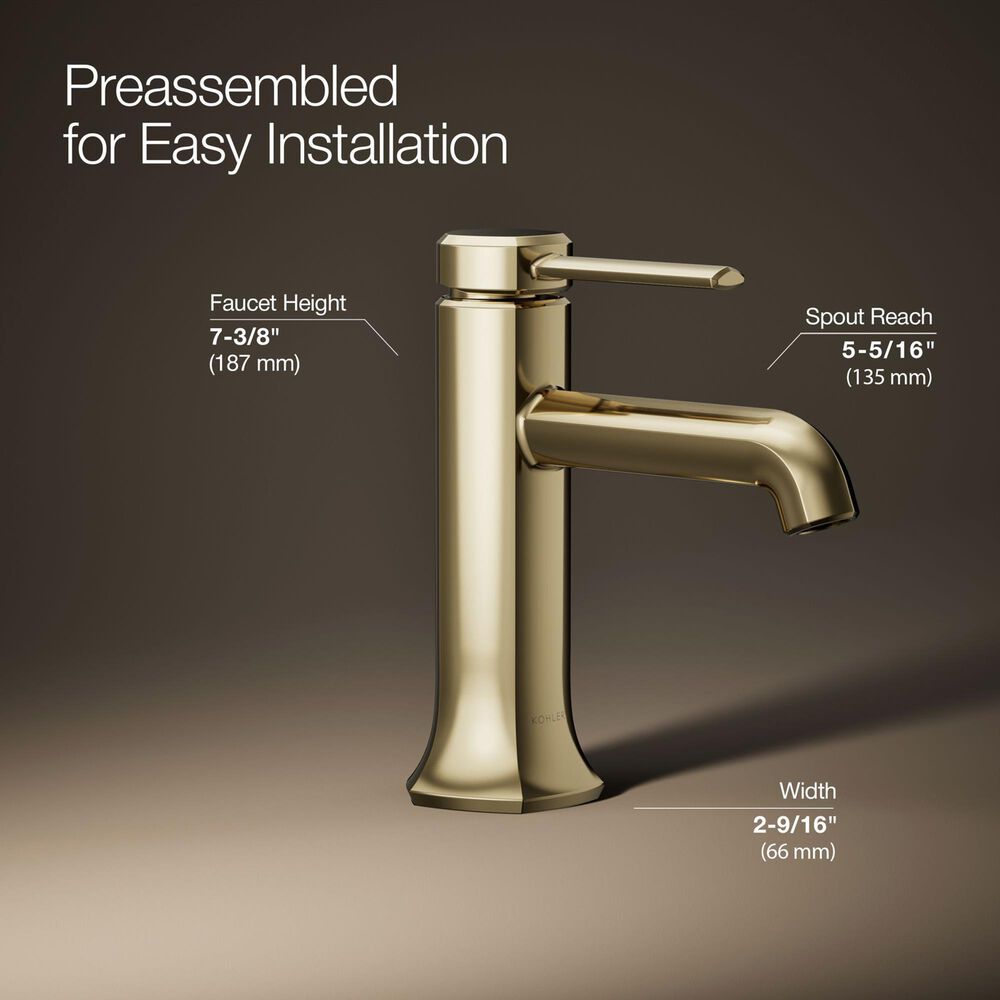 Kohler Occasion Bathroom Sink Faucet in Vibrant French Gold, , large