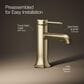Kohler Occasion Bathroom Sink Faucet in Vibrant French Gold, , large