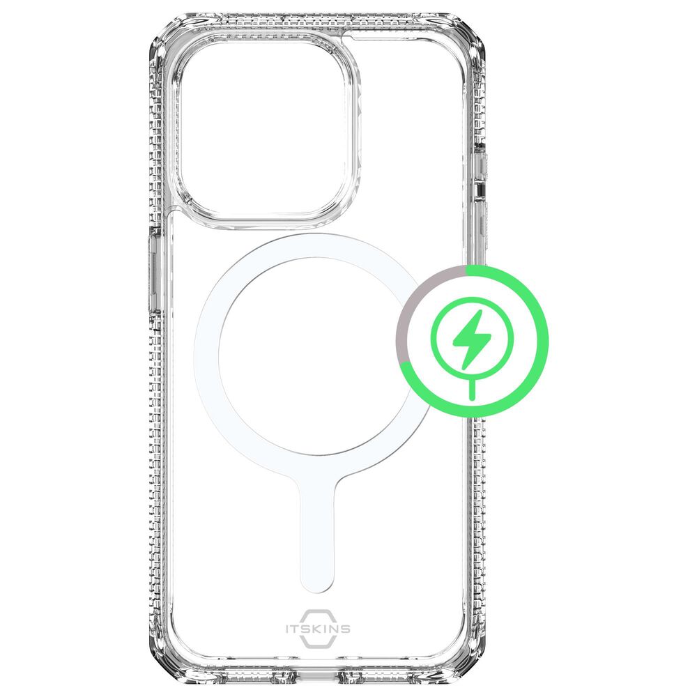 ITSkins Hybrid R Clear MagSafe Case for Apple iPhone 15 Pro Max in Transparent, , large