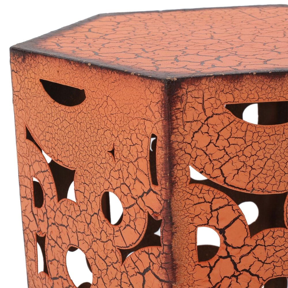 Hearth and Haven Selva Patio Accent Table in Orange &#40;Set of 2&#41;, , large